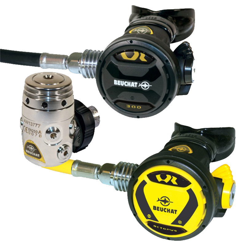 SET REGULATOR VR300 DIN (Treapta I + Treapta II + Octopus VR) | Echipament Scufundari | Regulatoare